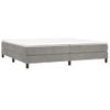 Estructura De Cama Box Spring Terciopelo Gris Claro 200x200 Cm