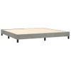 Estructura De Cama Box Spring Terciopelo Gris Claro 200x200 Cm