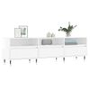 Mueble De Tv Madera Contrachapada Blanco Brillo 150x30x44,5 Cm