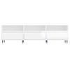 Mueble De Tv Madera Contrachapada Blanco Brillo 150x30x44,5 Cm