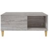 Mesa De Centro Madera Contrachapada Gris Sonoma 80x80x36,5 Cm