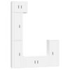 Set De Muebles Para Tv 5 Piezas Madera Contrachapada Blanco