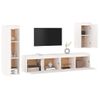 Muebles Para Tv 4 Piezas Madera Maciza De Pino Blanco