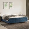 Estructura De Cama Box Spring Terciopelo Azul Oscuro 200x200 Cm