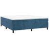 Estructura De Cama Box Spring Terciopelo Azul Oscuro 200x200 Cm