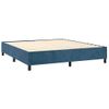 Estructura De Cama Box Spring Terciopelo Azul Oscuro 200x200 Cm