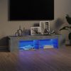 Mueble De Tv Con Luces Led Gris Hormigón 135x39x30 Cm