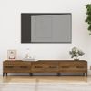 Mueble De Tv Madera Contrachapada Roble Ahumado 150x34,5x30 Cm