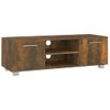 Mueble De Tv Madera Contrachapada Roble Ahumado 110x40x35 Cm