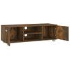 Mueble De Tv Madera Contrachapada Roble Ahumado 110x40x35 Cm