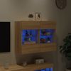 Mueble Tv De Pared Con Luces Led Roble Sonoma 78,5x30x60,5 Cm