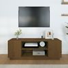 Mueble De Tv Madera Maciza De Pino Marrón Miel 110x35x40,5 Cm