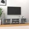 Mueble De Tv Madera Contrachapada Gris Hormigón 180x31,5x40 Cm