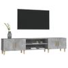 Mueble De Tv Madera Contrachapada Gris Hormigón 180x31,5x40 Cm