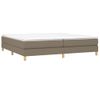 Estructura De Cama Box Spring Tela Gris Taupe 200x200 Cm