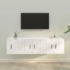 Set De Muebles De Tv 3 Piezas Madera Contrachapada Blanco Brillo