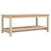 Mesa De Centro De Madera Maciza De Pino 110x55x45 Cm