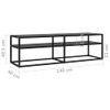 Mueble Para Tv Vidrio Templado Negro 140x40x40,5 Cm