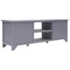 Mueble Para Tv De Madera De Paulownia Gris 115x30x40 Cm