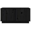 Mueble De Tv Madera Maciza De Pino Negro 80x35x40,5 Cm