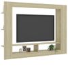 Mueble De Tv Madera Contrachapada Color Roble 152x22x113 Cm