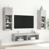 Mueble Para Tv Con Luces Led Gris Hormigón 60x30x30 Cm