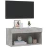 Mueble Para Tv Con Luces Led Gris Hormigón 60x30x30 Cm