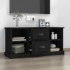 Mueble Para Tv Madera Contrachapada Negro 99,5x35,5x48 Cm