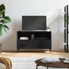 Mueble Para Tv Madera Contrachapada Negro 80x36x50 Cm