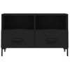 Mueble Para Tv Madera Contrachapada Negro 80x36x50 Cm