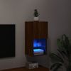 Mueble Para Tv Con Luces Led Roble Marrón 30,5x30x60 Cm