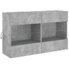 Mueble Tv De Pared Con Luces Led Gris Hormigón 98,5x30x60,5 Cm