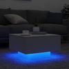 Mesa De Centro Con Luces Led Blanco 55x55x31 Cm