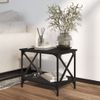 Mesa Auxiliar De Madera Contrachapada Negro 55x38x45 Cm