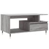 Mesa De Centro Madera Contrachapada Gris Sonoma 90x49x45 Cm