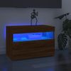 Muebles De Tv Con Luces Led 2 Unidades Marrón Roble 60x35x40 Cm