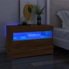 Muebles De Tv Con Luces Led 2 Unidades Marrón Roble 60x35x40 Cm