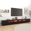 Mueble Para Tv Con Luces Led Negro 300x35x40 Cm