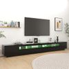 Mueble Para Tv Con Luces Led Negro 300x35x40 Cm