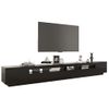 Mueble Para Tv Con Luces Led Negro 300x35x40 Cm