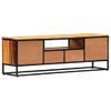 Mueble Para Tv De Madera Maciza Reciclada 120x30x40 Cm