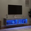 Mueble De Tv Con Luces Led Gris Sonoma 60x30x30 Cm