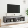 Mueble De Tv Con Luces Led Gris Sonoma 60x30x30 Cm