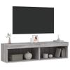 Mueble De Tv Con Luces Led Gris Sonoma 60x30x30 Cm