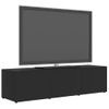 Mueble Para Tv Madera Contrachapada Gris 120x34x30 Cm