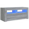 Mueble De Tv Con Luces Led Gris Sonoma 90x35x40 Cm