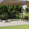 Set Muebles De Jardín 4 Piezas Y Cojines Aluminio Gris Antracita