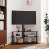 Mueble De Tv De Esquina 3 Niveles Para 32-70 Pulgadas Negro