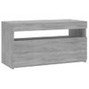 Mueble De Tv Con Luces Led Gris Sonoma 75x35x40 Cm