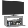 Mueble De Tv Con Luces Led Gris Sonoma 75x35x40 Cm